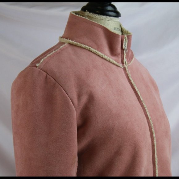 Anthropologie Pink Zippered Jacket By Velvet Long Sleeves - Picture 9 of 12